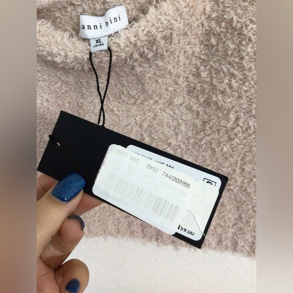 Gianni Bini Hannah Teddy Scoop Neck Crop Tank Top XL - Picture 4 of 5